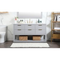 60 Inch Single Bathroom Vanity In Grey