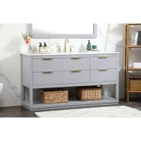 60 Inch Single Bathroom Vanity In Grey