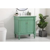 30 Inch Single Bathroom Vanity In Vintage Mint