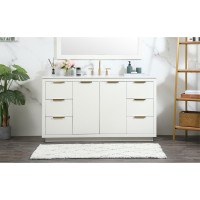 60 Inch Single Bathroom Vanity In White