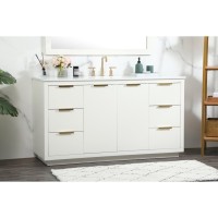 60 Inch Single Bathroom Vanity In White