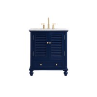 30 Inch Single Bathroom Vanity In Blue