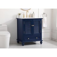 30 Inch Single Bathroom Vanity In Blue