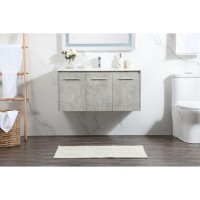 40 Inch Single Bathroom Vanity In Concrete Grey
