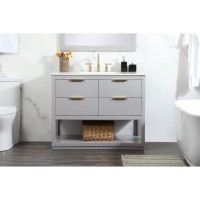 42 Inch Single Bathroom Vanity In Grey