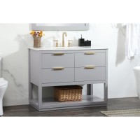 42 Inch Single Bathroom Vanity In Grey