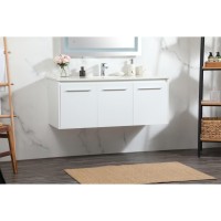 48 Inch Single Bathroom Vanity In White