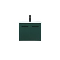 24 Inch Single Bathroom Vanity In Green