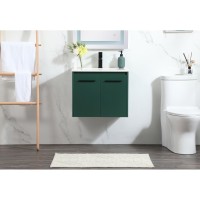 24 Inch Single Bathroom Vanity In Green