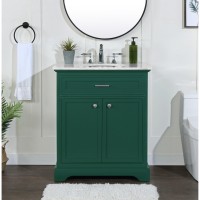 30 Inch Single Bathroom Vanity In Green