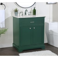 30 Inch Single Bathroom Vanity In Green