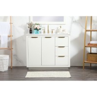 42 Inch Single Bathroom Vanity In White