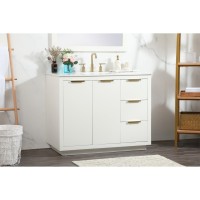 42 Inch Single Bathroom Vanity In White