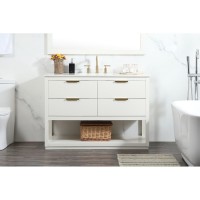 48 Inch Single Bathroom Vanity In White