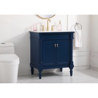 30 Inch Single Bathroom Vanity In Blue