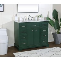 42 Inch Single Bathroom Vanity In Green