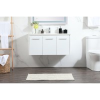 40 Inch Single Bathroom Vanity In White