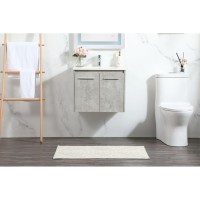24 Inch Single Bathroom Vanity In Concrete Grey