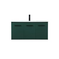 40 Inch Single Bathroom Vanity In Green