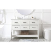 48 Inch Single Bathroom Vanity In White