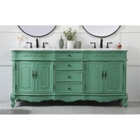 72 Inch Double Bathroom Vanity In Vintage Mint