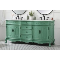 72 Inch Double Bathroom Vanity In Vintage Mint