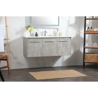 48 Inch Single Bathroom Vanity In Concrete Grey