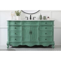 60 Inch Single Bathroom Vanity In Vintage Mint