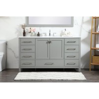 60 Inch Single Bathroom Vanity In Grey