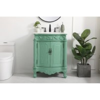 27 Inch Single Bathroom Vanity In Vintage Mint