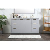 60 Inch Single Bathroom Vanity In Grey