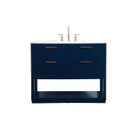 42 Inch Single Bathroom Vanity In Blue