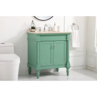 30 Inch Single Bathroom Vanity In Vintage Mint