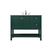 42 Inch Single Bathroom Vanity In Green