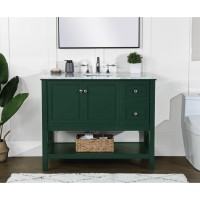 42 Inch Single Bathroom Vanity In Green