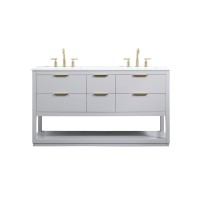 60 Inch Single Bathroom Vanity In Grey