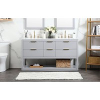 60 Inch Single Bathroom Vanity In Grey