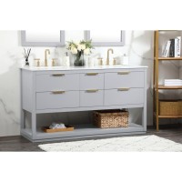 60 Inch Single Bathroom Vanity In Grey