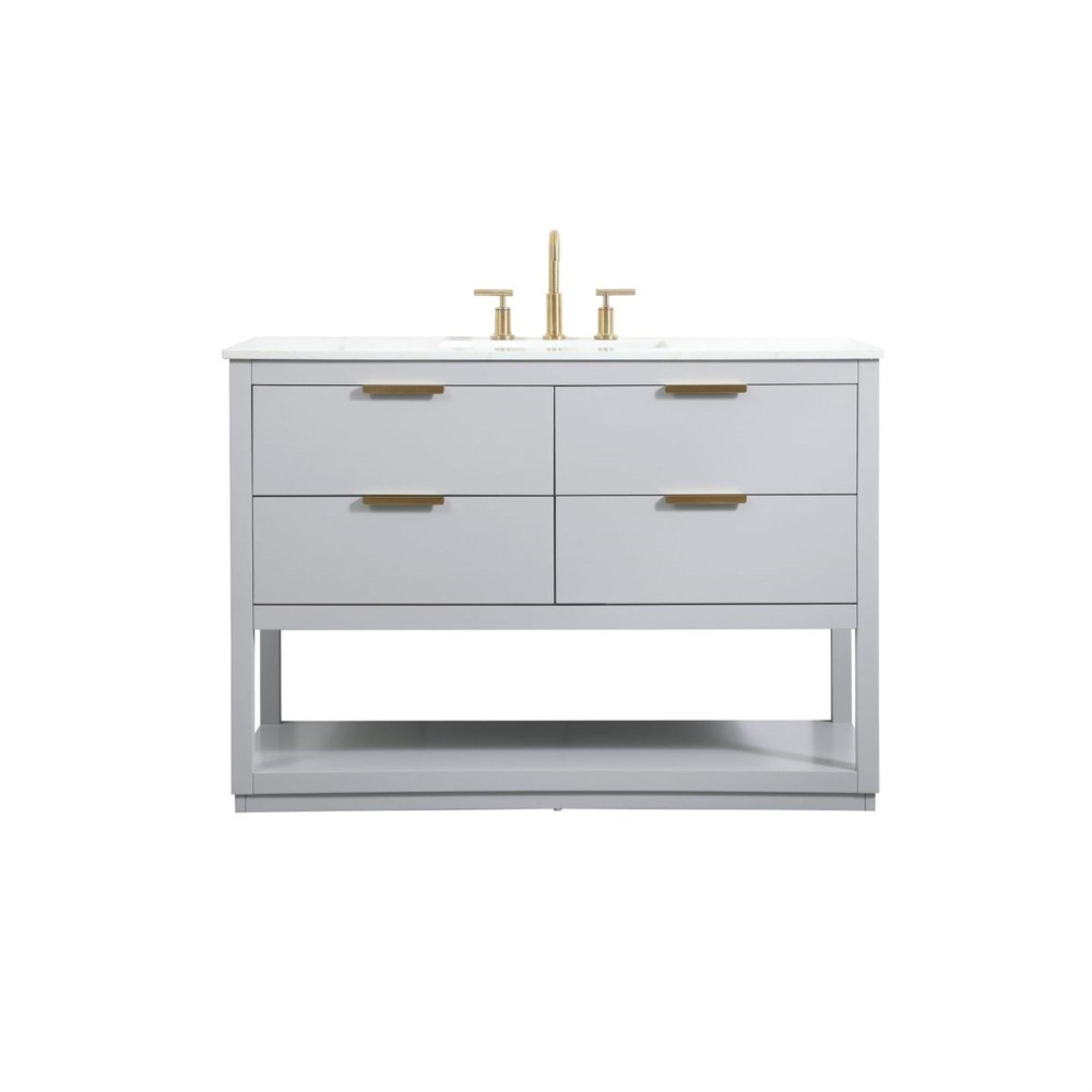 48 Inch Single Bathroom Vanity In Grey