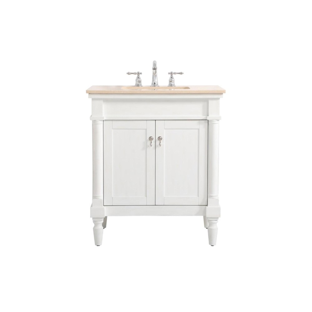 30 Inch Single Bathroom Vanity In Antique White