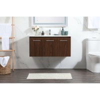 40 Inch Single Bathroom Vanity In Walnut