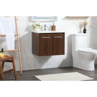 24 Inch Single Bathroom Vanity In Walnut