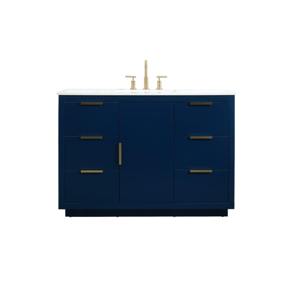 48 Inch Single Bathroom Vanity In Blue