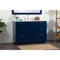 48 Inch Single Bathroom Vanity In Blue