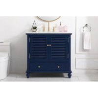 36 Inch Single Bathroom Vanity In Blue