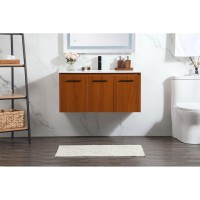 40 Inch Single Bathroom Vanity In Teak