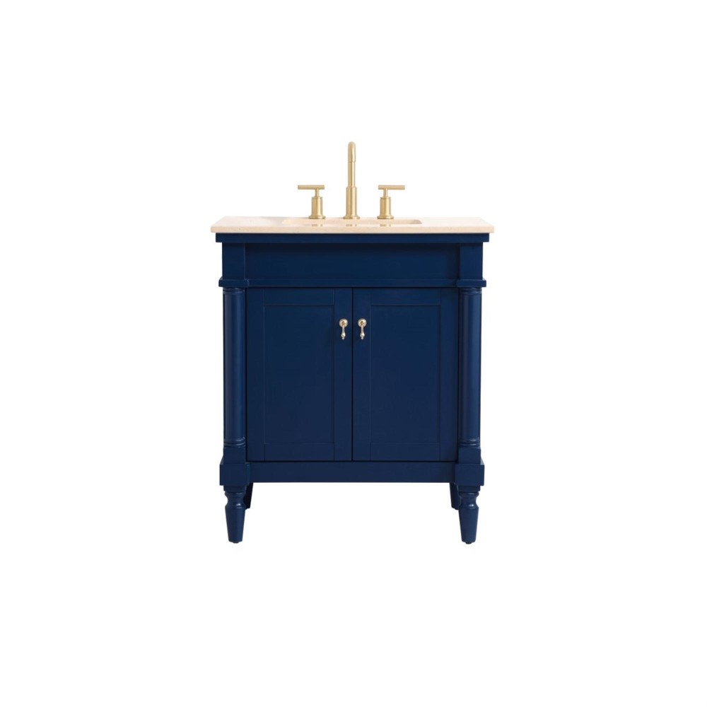 30 Inch Single Bathroom Vanity In Blue