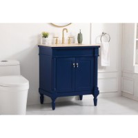 30 Inch Single Bathroom Vanity In Blue