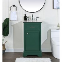19 Inch Single Bathroom Vanity In Green