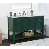 48 Inch Single Bathroom Vanity In Green